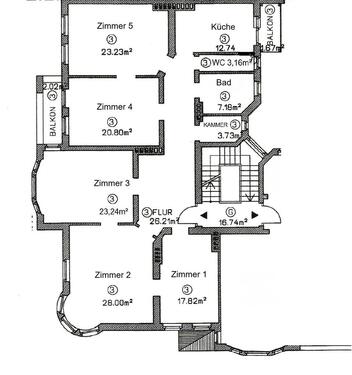 Foto - 5 Zimmer Etagenwohnung zur Miete in Halle (Saale)