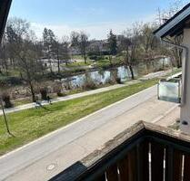 Helle Dachgeschosswohnung in Schwarzenfeld mit Blick auf die Naab