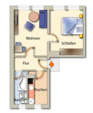 Foto - 2 Zimmer Etagenwohnung zur Miete in Freiberg
