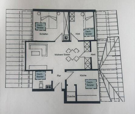 Foto - Dachgeschosswohnung - 900,00 EUR Kaltmiete,