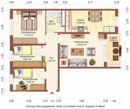 Foto - 4 Zimmer Etagenwohnung zur Miete in Greifswald