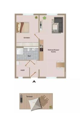 Foto - 2 Zimmer Etagenwohnung zur Miete in Büchen