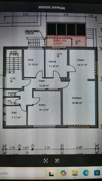 Foto - Wohnung im OG - 800,00 EUR Kaltmiete, ca.  100,00 m²