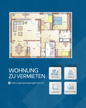 Foto - Großzügige Wohnung m. Südbalkon & Waldblick in Lohne zu vermieten
