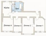 Foto - Schöne 4-Zimmer Wohnung, 1. OG, Wohnküche, Wannenbad, WG-tauglich
