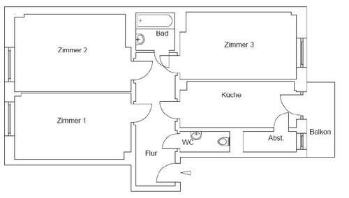 Foto - 3 Zimmer Etagenwohnung zur Miete in Dresden