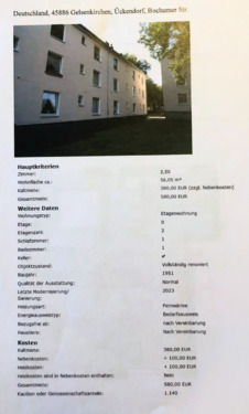 Foto - Etagenwohnung zur Miete in Gelsenkirchen