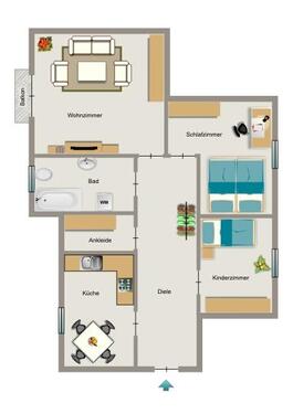 Foto - 3.5 Zimmer Erdgeschoßwohnung in Herten