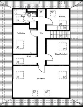 Foto - 3 Zimmer Dachgeschoßwohnung zur Miete in Ganderkesee