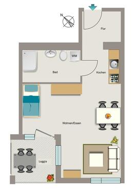 Foto - 1 Zimmer Etagenwohnung zur Miete in Essen