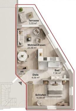 Foto - 2 Zimmer Etagenwohnung zur Miete in Stadtlohn
