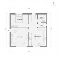 Wohnung 61m 525€ - 525,00 EUR Kaltmiete, ca.  61,00 m² in Siegen (PLZ: 57074) Kaan-Marienborn