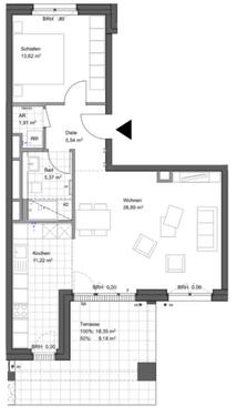 Foto - 2 Zimmer Etagenwohnung zur Miete in Darmstadt