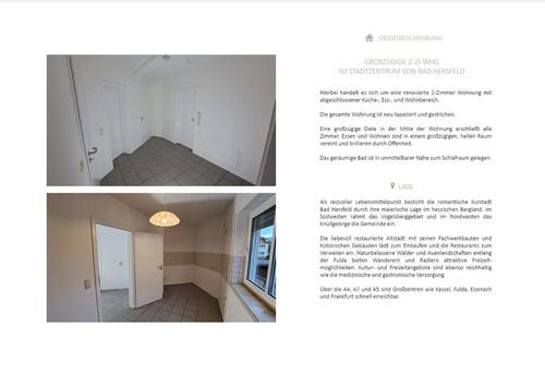 Foto - 2 Zimmer Etagenwohnung zur Miete in Bad Hersfeld