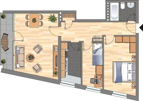 Foto - 3 Zimmer Etagenwohnung zur Miete in Delmenhorst