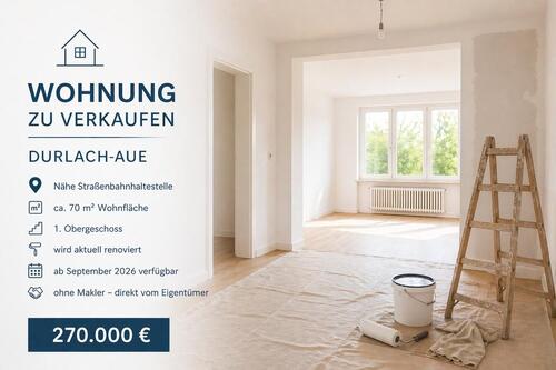 Foto - Schöne 72 m² Wohnung in Durlach-Aue – direkt vom Eigentümer