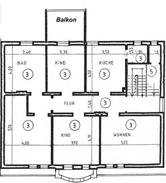 Foto - Wohnung zur Miete 110m² Altbau mit Balkon Stadtmitte 4 Zimmer KDB