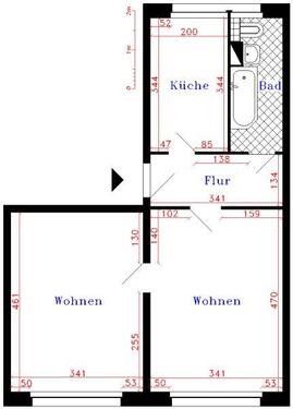 Foto - Etagenwohnung zur Miete in Schwedt (Oder)