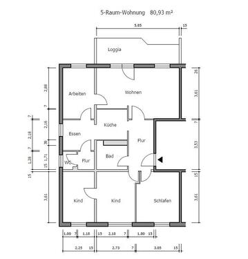 Foto - Etagenwohnung in Suhl zur Miete