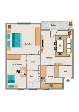 Foto - 3.5 Zimmer Etagenwohnung zur Miete in Duisburg