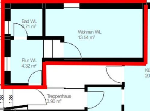Foto - 1 Zimmer Etagenwohnung zur Miete in Jever