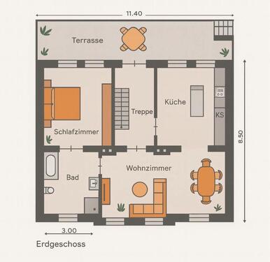 Foto - 2 Zimmer Erdgeschoßwohnung zur Miete in Saarbrücken