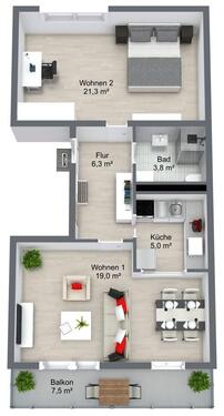 Foto - Etagenwohnung zur Miete in Schwedt (Oder)