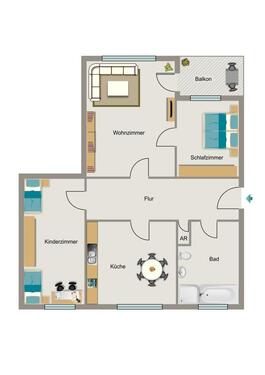 Foto - 3.5 Zimmer Erdgeschoßwohnung zur Miete in Essen