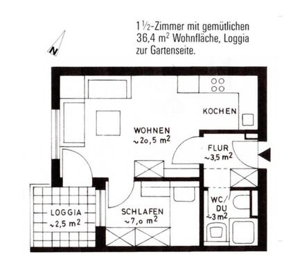 Foto - 1,5-Zimmer-Wohnung mit Balkon + TG-Stellplatz