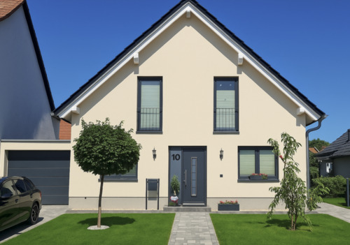 Foto - Modernes Einfamilienhaus mit großer Terrasse & Garage