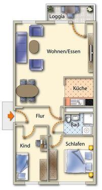 Foto - Etagenwohnung zur Miete in Freiberg