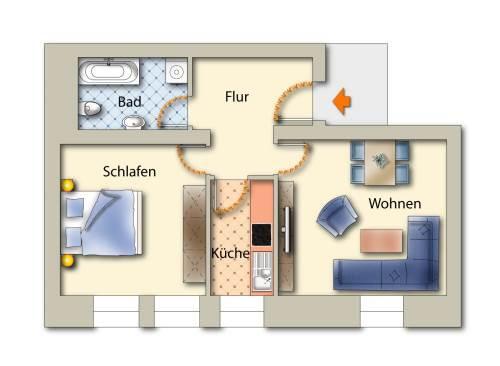 Foto - Etagenwohnung zur Miete in Freiberg