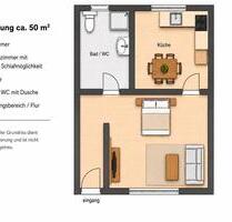 2-Zimmer-Wohnung zu vermieten – ca. 50 m², Küche, BadWC – zentra - Köngen