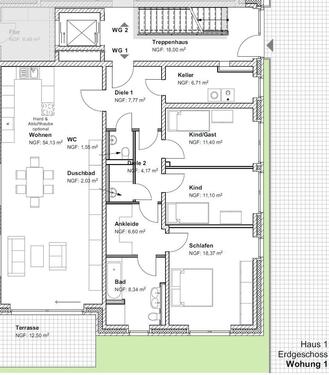 Foto - 5 Zimmer Terrassenwohnung in Recklinghausen