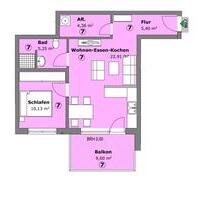 2 Zimmerwohnung mit Balkon in Dombühl