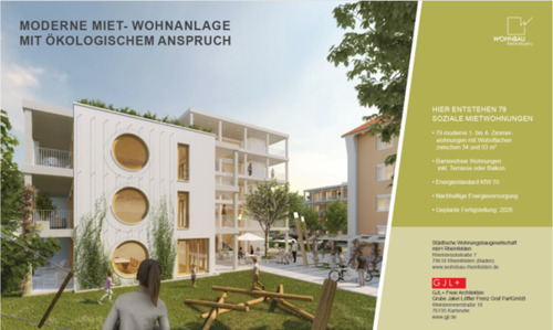 Foto - 3-Zimmer Wohnung im Neubau mit Balkon (nur mit Wohnberechtigungsschein)