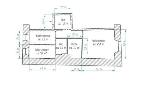Foto - Etagenwohnung zur Miete in Freiberg