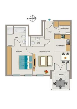 Foto - 2.5 Zimmer Etagenwohnung zur Miete in Bochum