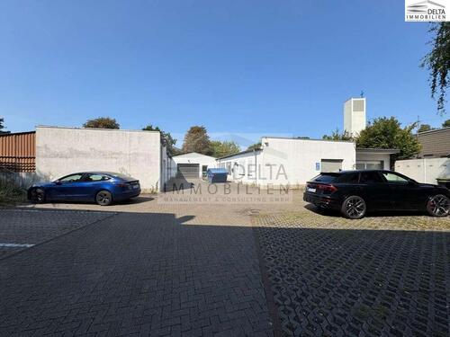 Foto - Lagerhalle mit Büro, WC und Innenhof – viel Platz für Lagerung und Gewerbe