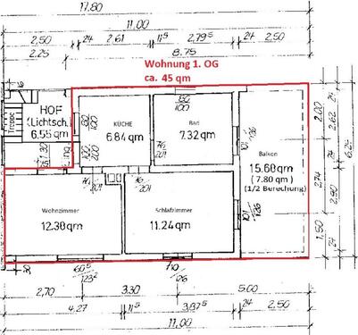 Foto - 2 Zimmer Wohnung - 390,00&nbsp;EUR Kaltmiete, ca.&nbsp; 37,78&nbsp;m&sup2;