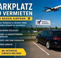 Parkplatz am Flughafen Baden Airpark zu vermieten ✈️ - Hügelsheim