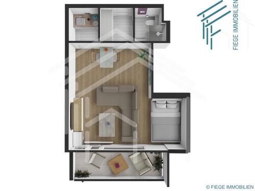 Foto - 1 Zimmer Etagenwohnung zur Miete in Maintal
