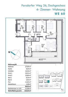 Foto - 4 Zimmer Dachgeschoßwohnung zur Miete in Vaterstetten