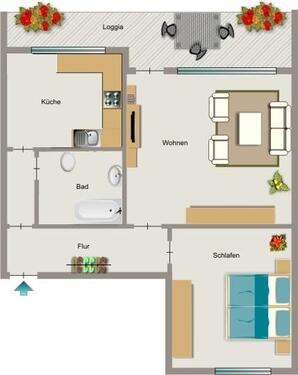 Foto - 2.5 Zimmer Etagenwohnung zur Miete in Moers