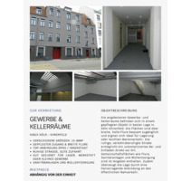 Gewerbe- Kellerräume - 900,00 EUR Kaltmiete, in Köln (PLZ: 50823) Ehrenfeld