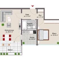 Modern renovated 2 room apartment in Augsburg