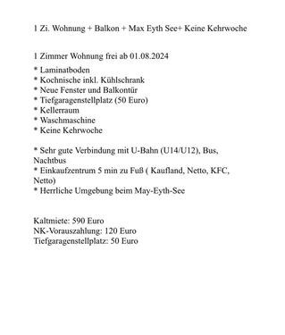 Foto - Einzimmerwohnung in Mühlhausen 29Qm