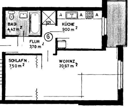 Foto - 1 Zimmer Erdgeschoßwohnung in Stadthagen