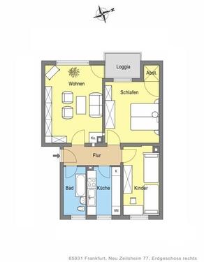 Foto - Etagenwohnung zur Miete in Frankfurt am Main