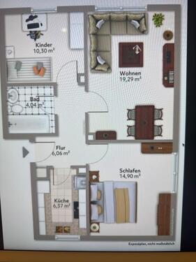 Foto - 3 Zimmer Etagenwohnung zur Miete in Traunreut